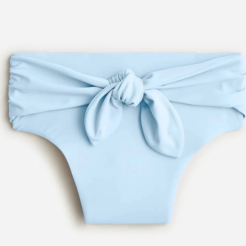 NWT J. CREW Tie high-rise bikini bottom (M)